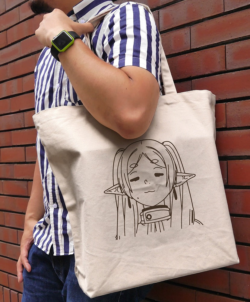 葬送のフリーレン フリーレンフェイス ラージトート NATURAL 【02/04頃入荷】