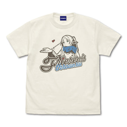 葬送のフリーレン フリーレンの投げキッス Tシャツ VANILLA WHITE XL 【02/04頃入荷】