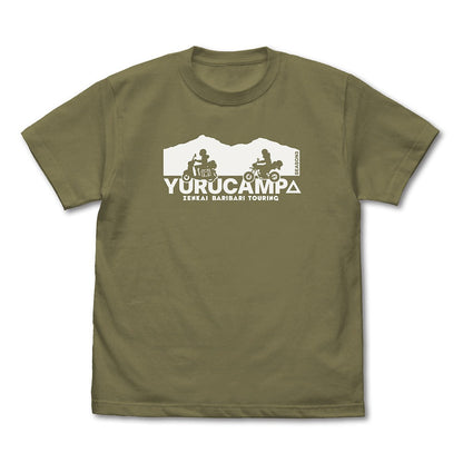 『ゆるキャン△ SEASON３』 リン・綾乃ツーリング Tシャツ LIGHT OLIVE XL  【03/24頃入荷】