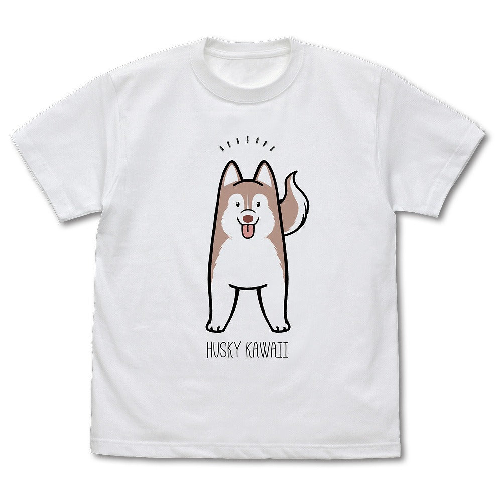 ハマジ ハスキー KAWAII Tシャツ ﾌﾞﾗｯｸ&ﾎﾜｲﾄ M  【02/16頃入荷】