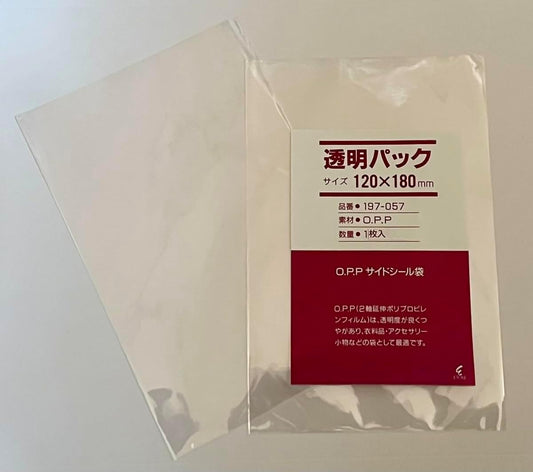 １２×１８cm 透明パック（テープ無し）1枚入り