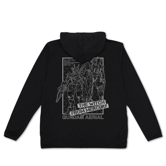 機動戦士ガンダム 水星の魔女 ガンダム・エアリアル 薄手ドライパーカー BLACK L  【03/16頃入荷】