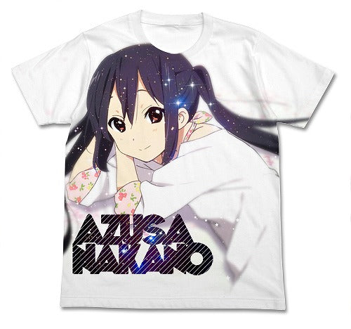 けいおん！！ 中野梓フルグラフィックTシャツ WHITE L 【01/24頃入荷】