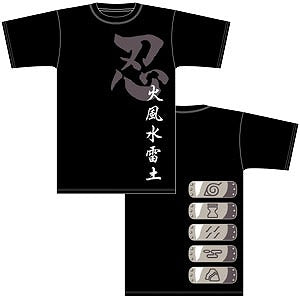 NARUTO-ナルト- 忍び五大国ハチガネ Tシャツ BLACK S 【01/24頃入荷】