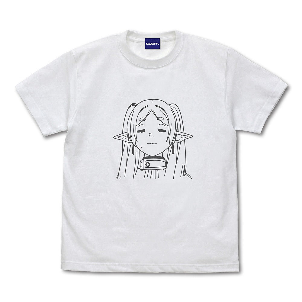 葬送のフリーレン フリーレン フェイス Tシャツ WHITE L 【02/04頃入荷】