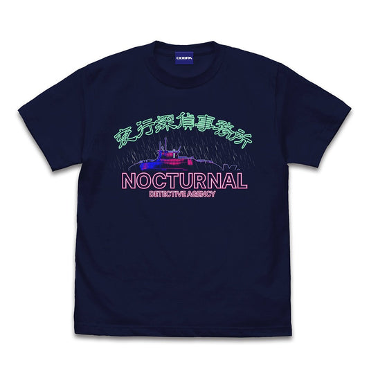 超探偵事件簿 レインコード 夜行探偵事務所 Tシャツ NAVY L 【01/24頃入荷】
