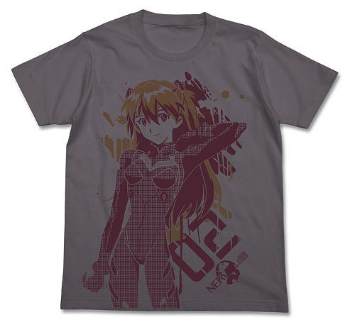 EVANGELION アスカグラフィックTシャツ LIGHT PINK XL 【01/24頃入荷】