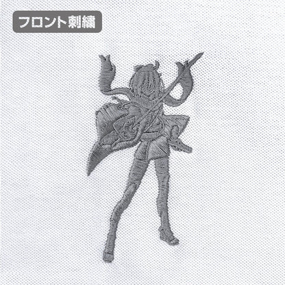 Fate/Grand Order セイバー/沖田総司シルエット 刺繍ポロシャツ 沖田総司ｼﾙｴｯﾄ 刺繍ﾎﾟﾛｼｬﾂ/WHITE L  【03/24頃入荷】