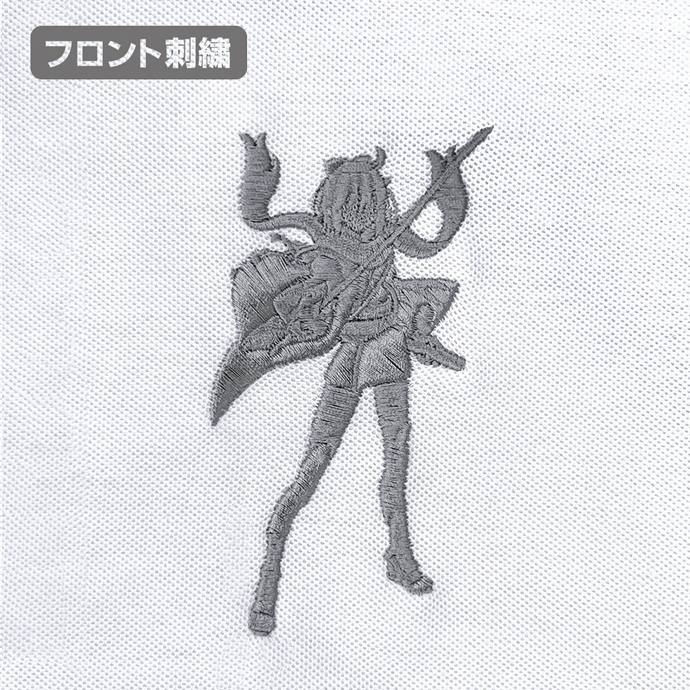 Fate/Grand Order セイバー/沖田総司シルエット 刺繍ポロシャツ 沖田総司ｼﾙｴｯﾄ 刺繍ﾎﾟﾛｼｬﾂ/WHITE XL  【03/24頃入荷】