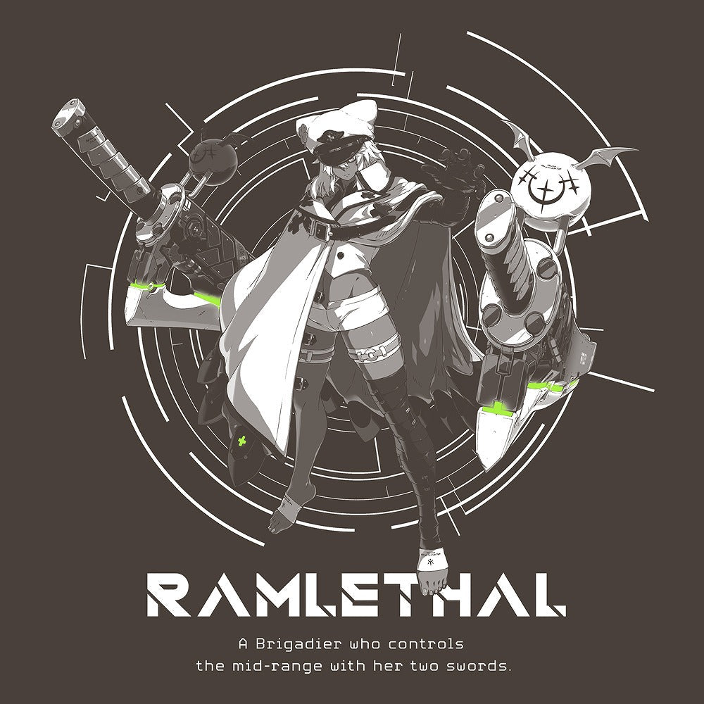 GUILTY GEAR -STRIVE- ラムレザル Tシャツ CHARCOAL XL  【03/24頃入荷】