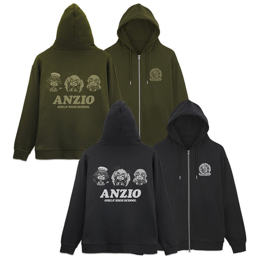ガールズ＆パンツァー 最終章 アンツィオ高校 ジップパーカー MOSS XL  【02/16頃入荷】