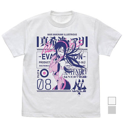 EVANGELION 真希波・マリ・イラストリアス Tシャツ LIGHT GRAY L 【01/24頃入荷】