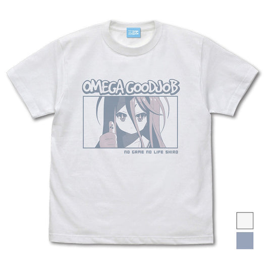 ノーゲーム・ノーライフ 「白」の「オメガぐっじょぶ」ウインドウ Tシャツ ACID BLUE S 【01/24頃入荷】