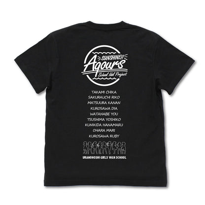 ラブライブ！サンシャイン!! Aqours Tシャツ BLACK M 【02/04頃入荷】