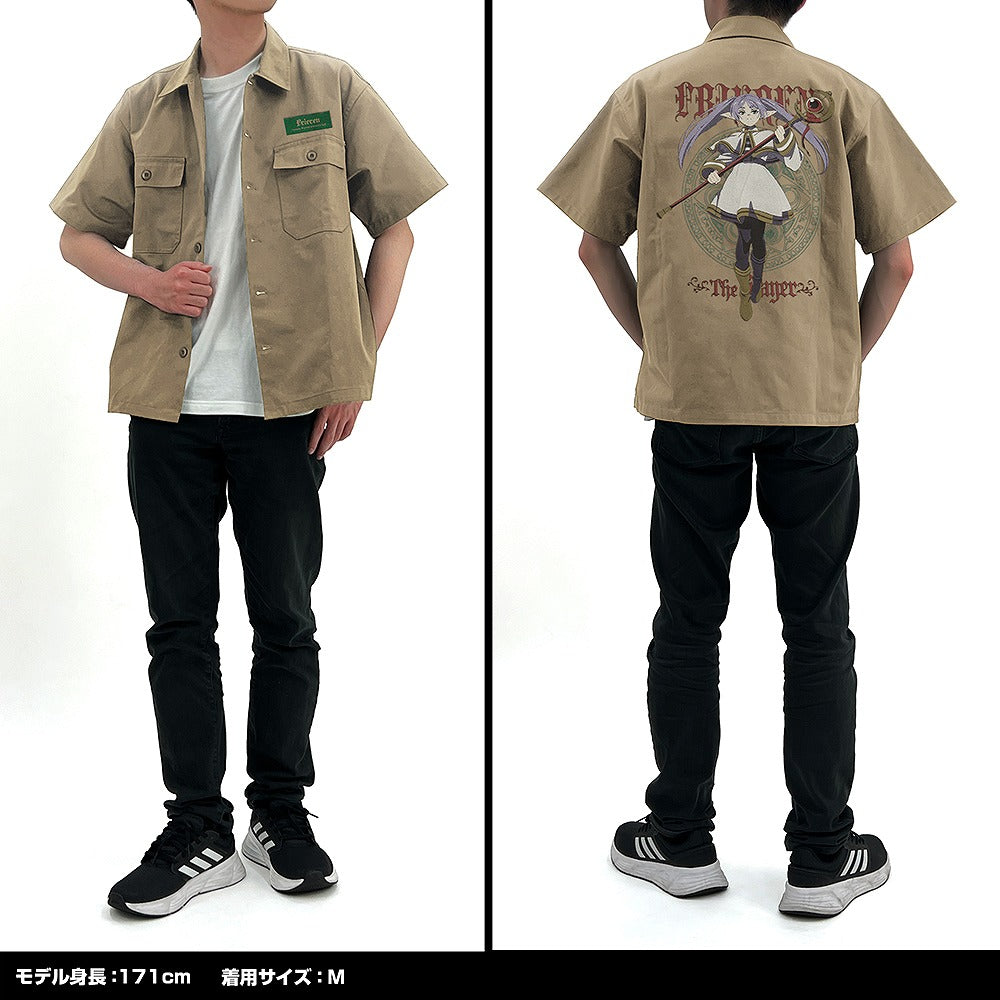 葬送のフリーレン フリーレン 刺繍ワークシャツ SAND KHAKI M 【02/04頃入荷】