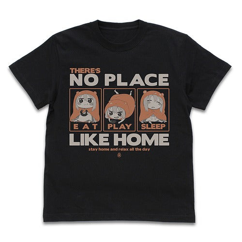 干物妹！うまるちゃんR うまるのやっぱりおうちが一番 Tシャツ BLACK L 【01/24頃入荷】