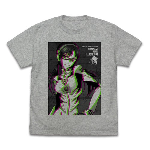 EVANGELION 真希波・マリ・イラストリアス グラフィックTシャツ MIX GRAY M 【01/24頃入荷】