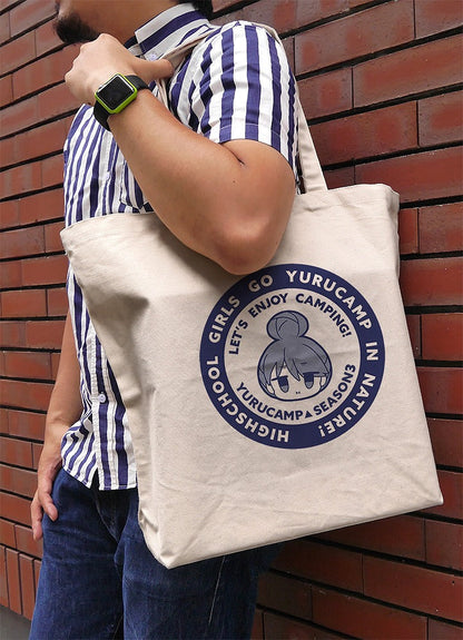 『ゆるキャン△ SEASON３』 志摩リン フェイス ラージトート NATURAL  【03/24頃入荷】