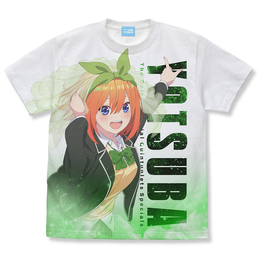 五等分の花嫁∽ 中野四葉 フルグラフィックTシャツ WHITE XL  【04/04頃入荷】