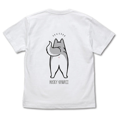 ハマジ ハスキー KAWAII Tシャツ ｼﾙﾊﾞｰ&ﾎﾜｲﾄ S  【02/16頃入荷】