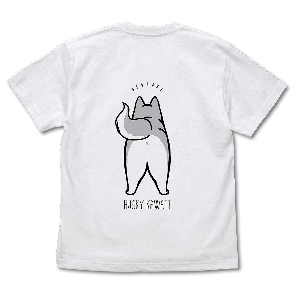 ハマジ ハスキー KAWAII Tシャツ ﾌﾞﾗｯｸ&ﾎﾜｲﾄ S  【02/16頃入荷】