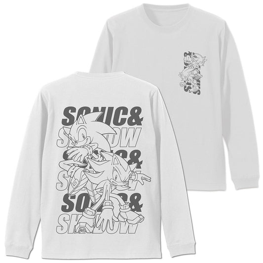 ソニック・ザ・ヘッジホッグ SONIC＆SHADOW 袖ロングスリーブTシャツ WHITE L 【01/24頃入荷】