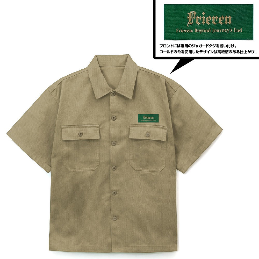 葬送のフリーレン フリーレン 刺繍ワークシャツ SAND KHAKI M 【02/04頃入荷】