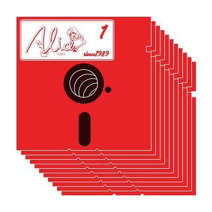 アリスソフト 赤フロッピー Tシャツ WHITE XL  【04/04頃入荷】