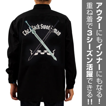 ソードアート・オンライン 黒の剣士 刺繍シャツ BLACK XL 【01/24頃入荷】