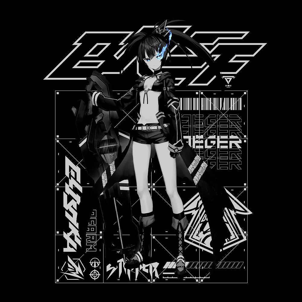 ブラック★ロックシューター FRAGMENT エリシュカ Tシャツ BLACK M 【01/24頃入荷】