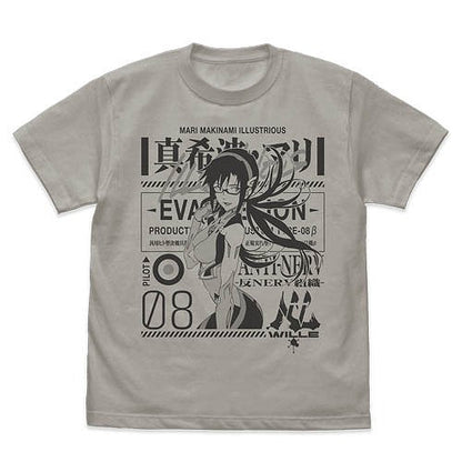 EVANGELION 真希波・マリ・イラストリアス Tシャツ LIGHT GRAY L 【01/24頃入荷】