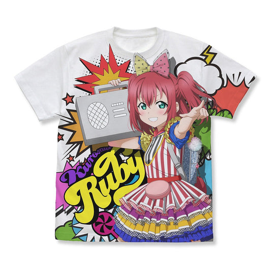 ラブライブ！サンシャイン!! 描き下ろし 黒澤ルビィ フルグラフィックTシャツ ソロコンサ.. WHITE XL 【02/04頃入荷】