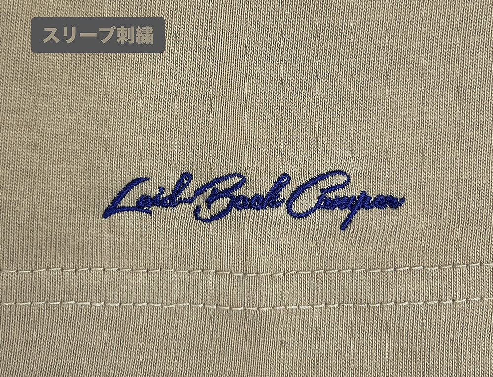 『ゆるキャン△ SEASON３』 バイク志摩リン ワンポイント刺繍Tシャツ SAND KHAKI S  【03/24頃入荷】