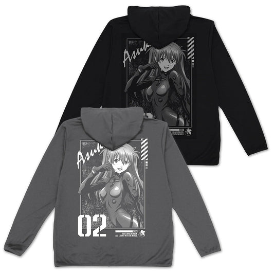 EVANGELION 式波・アスカ・ラングレー 薄手ドライパーカー BLACK XXL 【01/24頃入荷】