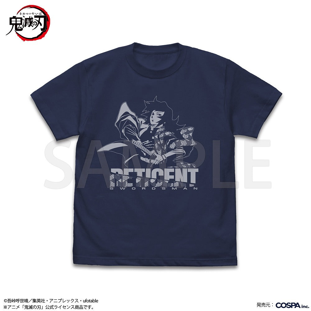 アニメ「鬼滅の刃」 冨岡義勇 水の呼吸 Tシャツ INDIGO M  【04/24頃入荷】