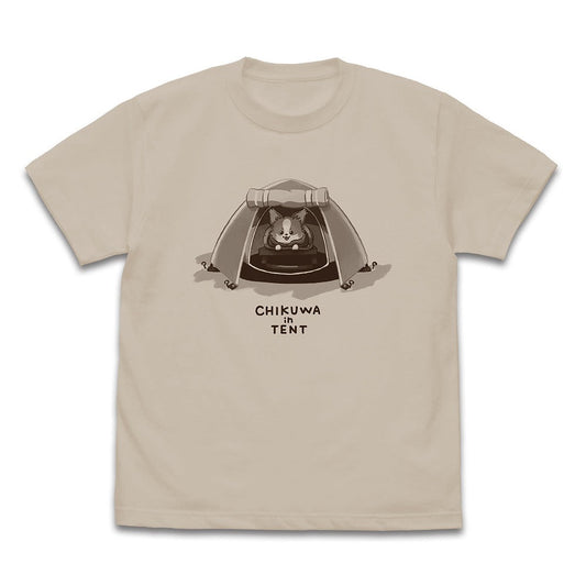 『ゆるキャン△ SEASON３』 ちくわinテント Tシャツ LIGHT BEIGE M  【03/24頃入荷】