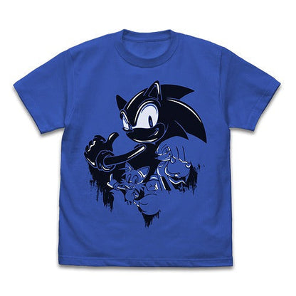 ソニック・ザ・ヘッジホッグ ソニック ウォールペイント Tシャツ ROYAL BLUE L 【01/24頃入荷】