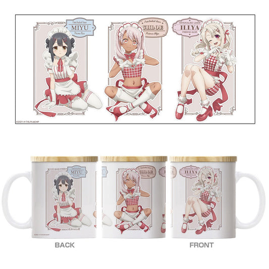 劇場版「Fate/kaleid liner プリズマ☆イリヤ Licht 名前の無い少女」 ウエイトレス服のイリヤ＆美遊＆クロエ フタ付きフルカラーマグ.. 【01/24頃入荷】