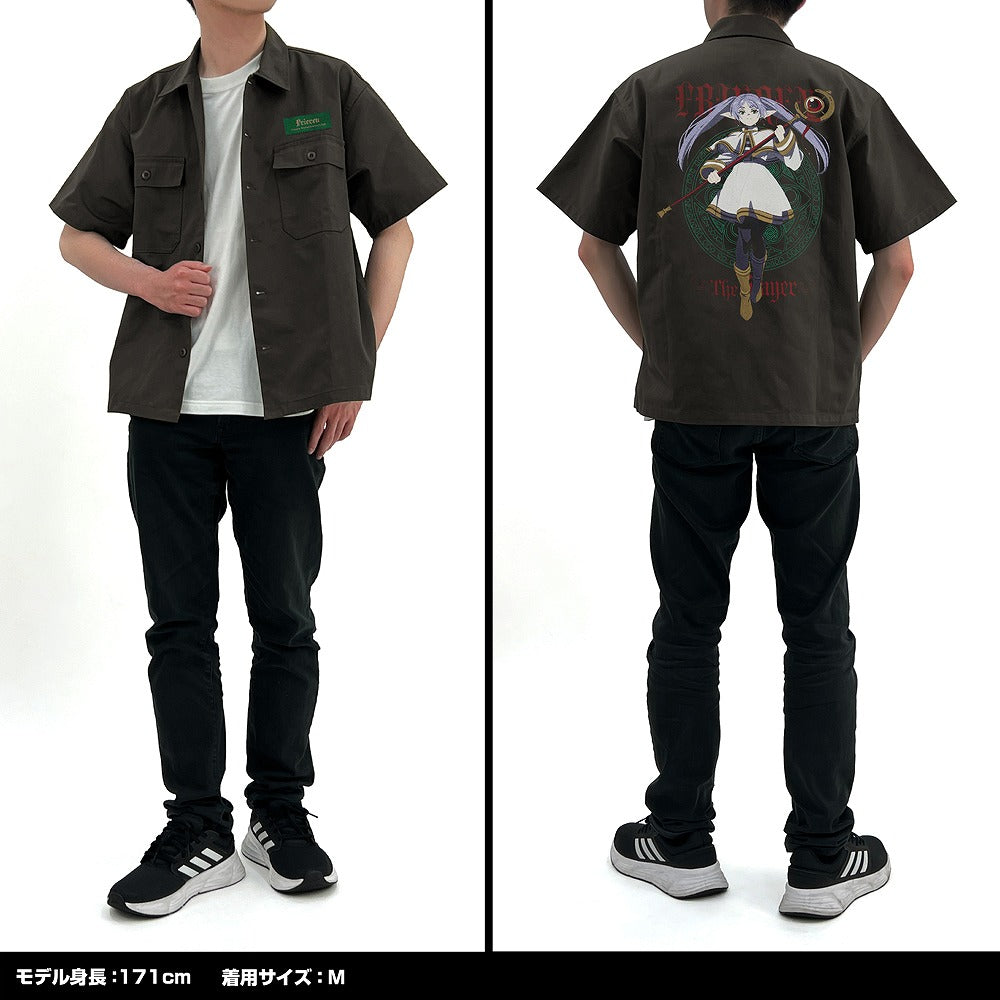葬送のフリーレン フリーレン 刺繍ワークシャツ SAND KHAKI M 【02/04頃入荷】