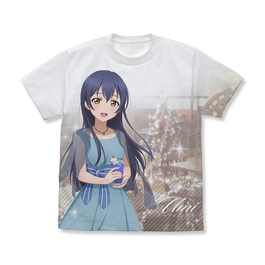 ラブライブ！ 描き下ろし 園田 海未 フルグラフィックTシャツ パーティー.. WHITE L 【02/04頃入荷】