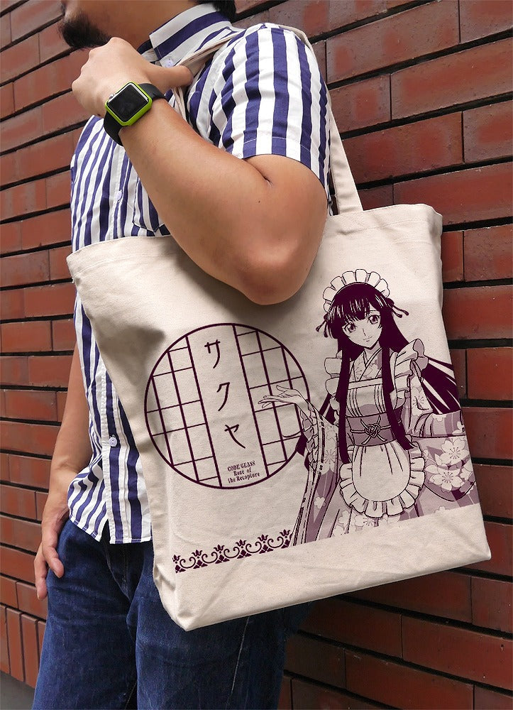 コードギアス 奪還のロゼ 描き下ろし 皇 サクヤ ラージトート 和風メイドVer. NATURAL  【03/24頃入荷】