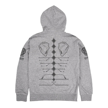 怪獣８号 出雲テックス ジップパーカー MIX GRAY S  【03/16頃入荷】