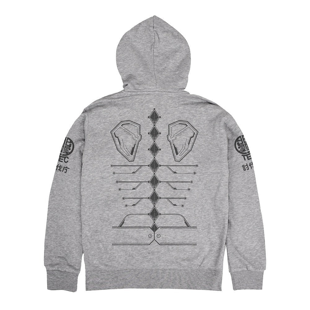 怪獣８号 出雲テックス ジップパーカー MIX GRAY XL  【03/16頃入荷】