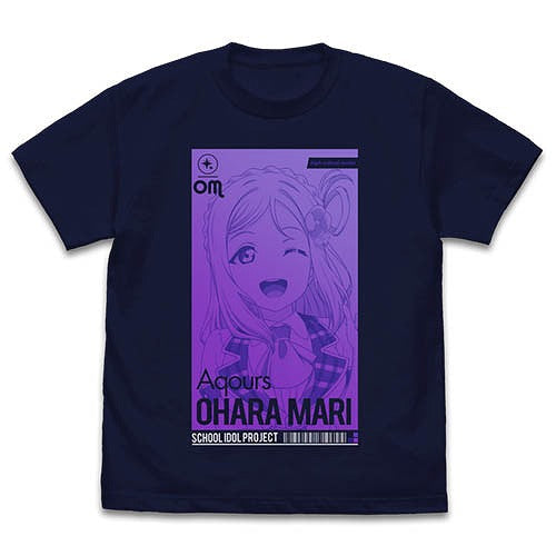 ラブライブ！サンシャイン!! 小原鞠莉 Tシャツ ALL STARS Ver. NAVY L 【02/04頃入荷】