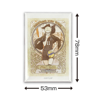 ハイキュー!! 月島 蛍 スクエア缶バッジ 飛翔Ver. 【03/16頃入荷】