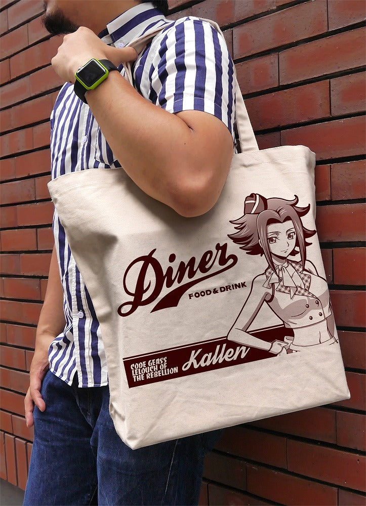 コードギアス 奪還のロゼ 描き下ろし 紅月カレン ラージトート アメリカンダイナーVe.. NATURAL  【03/24頃入荷】