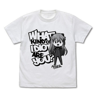 EVANGELION あんたバカぁ Tシャツ デフォルメVer. WHITE M 【01/24頃入荷】