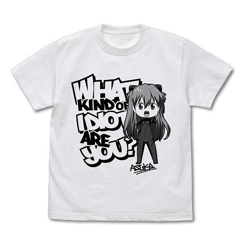 EVANGELION あんたバカぁ Tシャツ デフォルメVer. WHITE M 【01/24頃入荷】