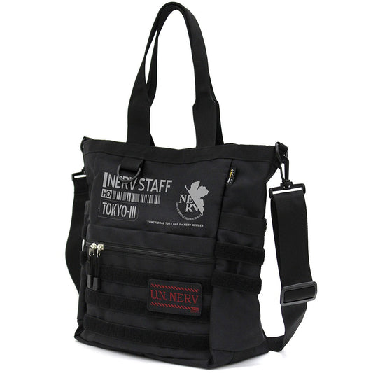 EVANGELION ネルフ ファンクショナルトートバッグ BLACK 【01/24頃入荷】