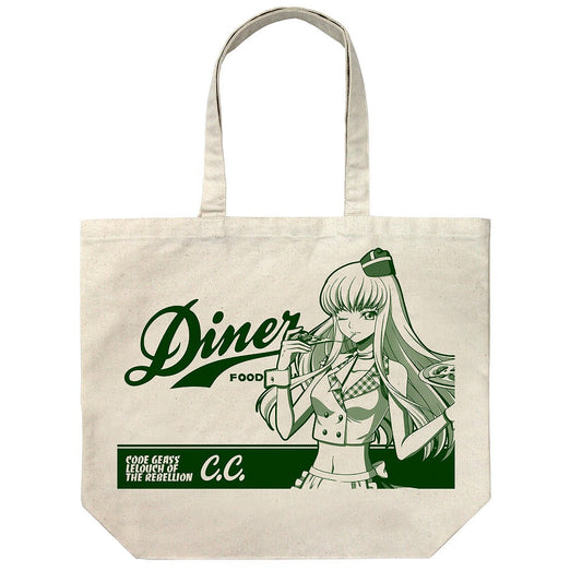 コードギアス 奪還のロゼ 描き下ろし C.C. ラージトート アメリカンダイナーVer.. NATURAL  【03/24頃入荷】